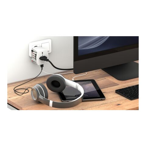 SKROSS Adaptateur de voyage universel MUV 2-Pôles avec USB blanc | sans marquage | non disponible | non disponible