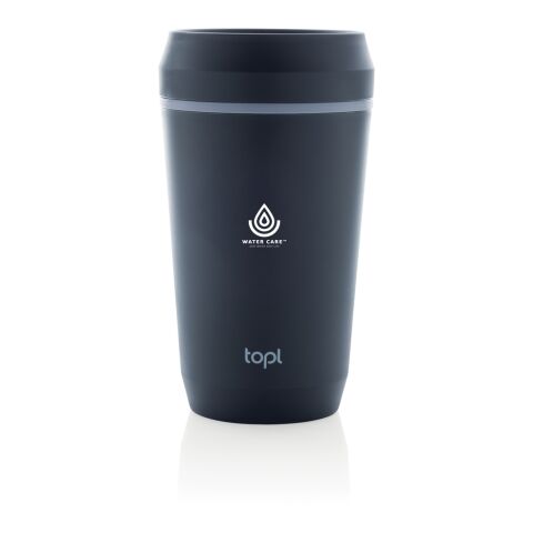 Mug 354 ml avec couvercle 360 en plastique recyclé Topl blue marin | sans marquage | non disponible | non disponible