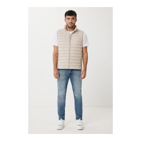 Bodywarmer homme en polyester recyclé Iqoniq Meru beige | L | sans marquage | non disponible | non disponible | non disponible