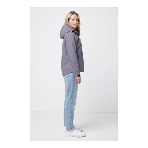 Veste femme soft shell en polyester recyclé Iqoniq Makalu gris chiné volcanique | S | sans marquage | non disponible | non disponible | non disponible