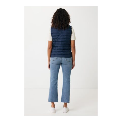 Bodywarmer femme en polyester recyclé Iqoniq Meru bleu marine | XL | sans marquage | non disponible | non disponible | non disponible