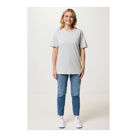 T-shirt coupe décontractée en coton recyclé Iqoniq Kakadu gris chiné | XL | sans marquage | non disponible | non disponible | non disponible