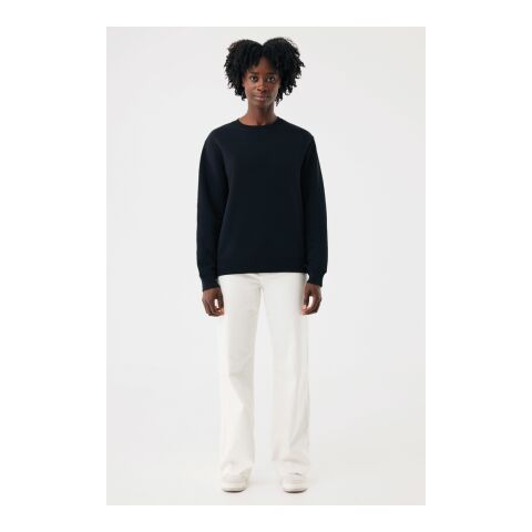 Sweater à col rond en coton recyclé IQONIQ Torla noir | XS