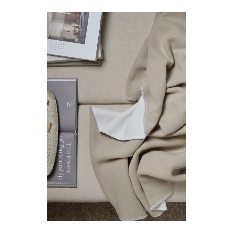 VINGA Couverture en rPET GRS Moulton beige-Gris Plume | sans marquage | non disponible | non disponible | non disponible