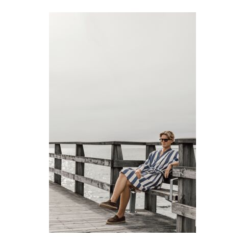 VINGA Peignoir S/M hammam GRS Ornos bleu-blanc | sans marquage | non disponible | non disponible | non disponible