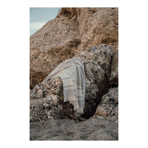 VINGA Serviette éponge pour hammam Tolo gris-blanc cassé | sans marquage | non disponible | non disponible | non disponible