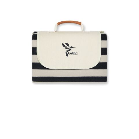 VINGA Petite couverture pique-nique en rPET GRS Alba noir | sans marquage | non disponible | non disponible | non disponible