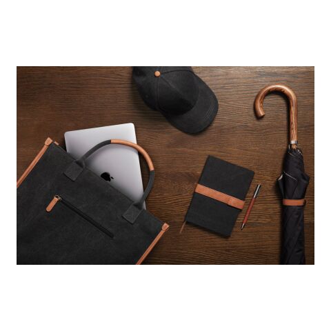 VINGA Sacoche ordinateur en toile recyclée RCS Bosler noir | sans marquage | non disponible | non disponible