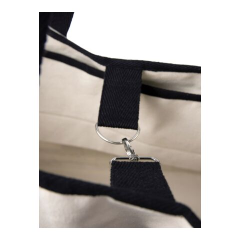 VINGA Sac de plage en toile recyclée AWARE™ Volonne blanc cassé-noir | sans marquage | non disponible | non disponible | non disponible