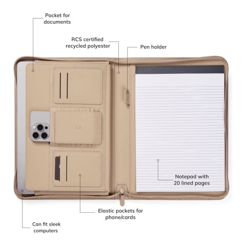 VINGA Porte-documents A4 RCS Baltimore greige | sans marquage | non disponible | non disponible