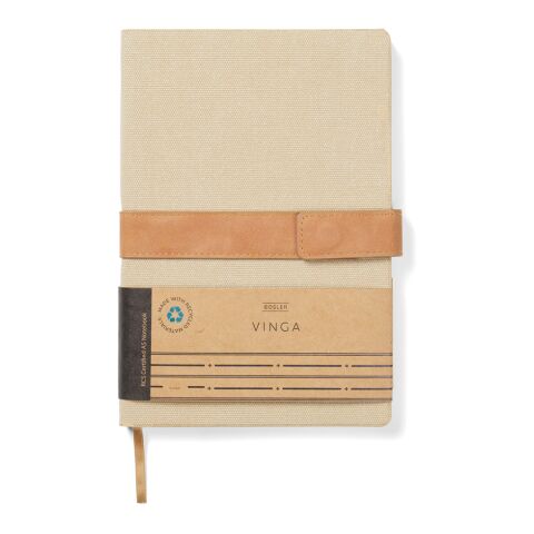 VINGA Carnet de notes en toile recyclée RCS Bosler marron | sans marquage | non disponible | non disponible
