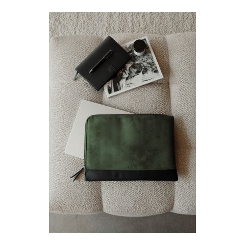 VINGA Pochette ordinateur 16" en polyester RCS Marlow vert-noir