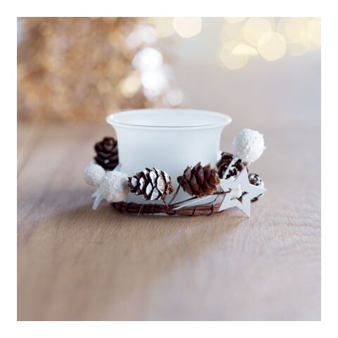 Bougeoir de Noël blanc | sans marquage | non disponible | non disponible | non disponible