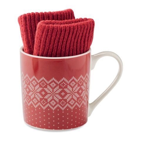 Set mug et gants hiver rouge | sans marquage | non disponible | non disponible | non disponible