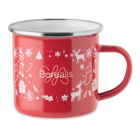 Mug de Noël en émail 300ml rouge
