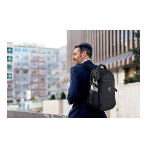 Sac à dos pour ordinateur 15&#039;&#039; RPET 600D noir | sans marquage | non disponible | non disponible | non disponible