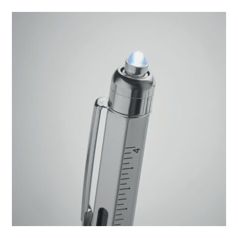 Stylo Niveau et lampe argent mate | sans marquage | non disponible | non disponible