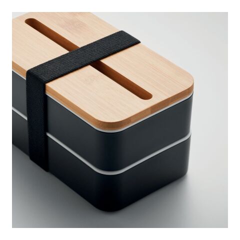 Lunchbox en PP recyclé noir | sans marquage | non disponible | non disponible | non disponible