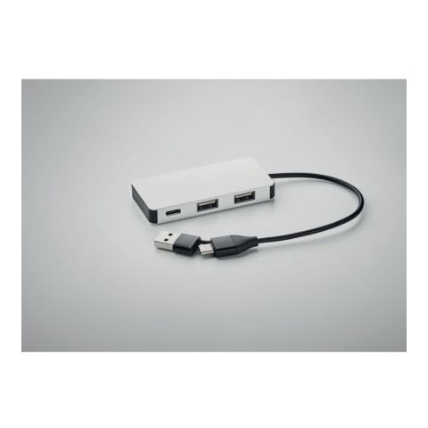 Hub USB 3 ports avec câble 20cm argent | sans marquage | non disponible | non disponible