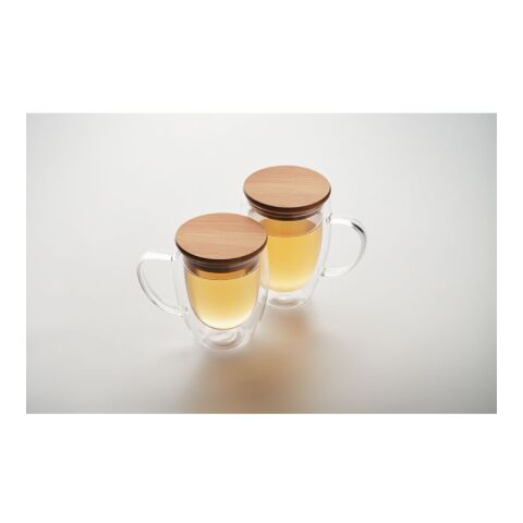 Mug en verre double paroi 300ml transparent | sans marquage | non disponible | non disponible | non disponible