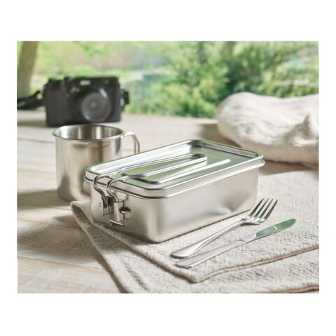 Lunchbox en acier inox argent | sans marquage | non disponible | non disponible | non disponible