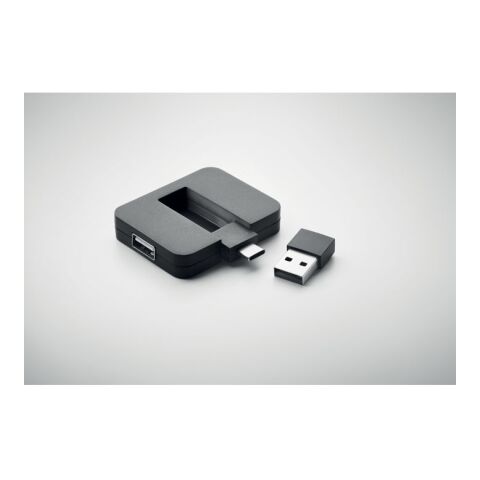 Hub USB 4 ports et câble 20cm noir | sans marquage | non disponible | non disponible | non disponible