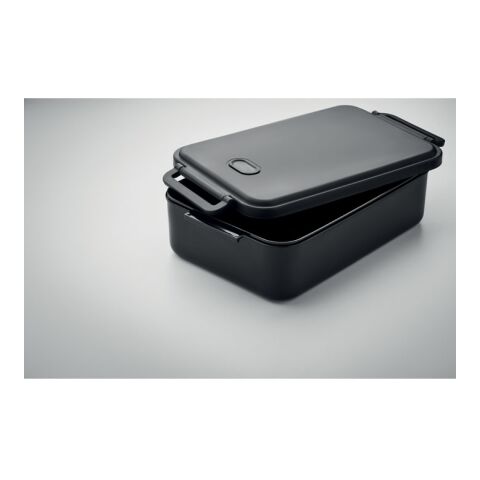Lunch box PP recyclé 2200 ml noir | sans marquage | non disponible | non disponible | non disponible
