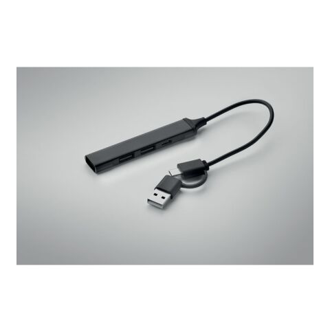Hub USB 4 ports 19 cm noir | sans marquage | non disponible | non disponible | non disponible
