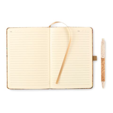 Cahier A5 en liège de couleur beige | sans marquage | non disponible | non disponible | non disponible