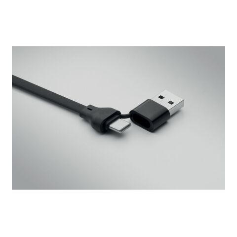 Porte-clés câble 60W en ABS noir | sans marquage | non disponible | non disponible | non disponible