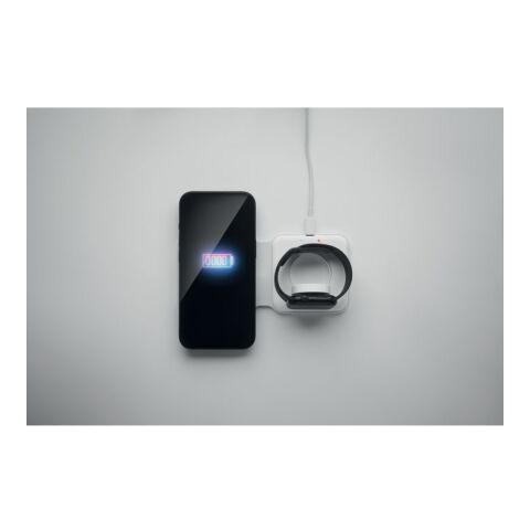 Chargeur pliable 2 en 1 15W blanc | sans marquage | non disponible | non disponible | non disponible