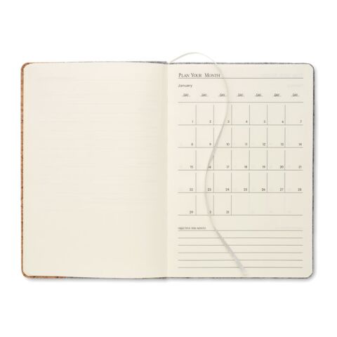 Carnet A5 en liège RPET gris | sans marquage | non disponible | non disponible | non disponible