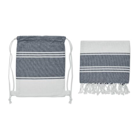 Fouta et sac assorti bleu | sans marquage | non disponible | non disponible | non disponible