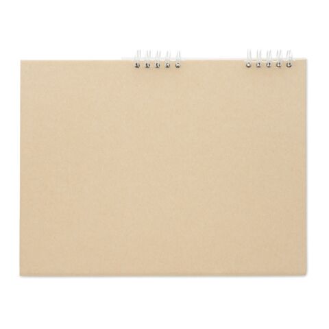 Calendrier de bureau avec mémo beige | sans marquage | non disponible | non disponible | non disponible