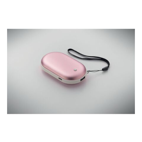 Chauffe-main électrique en alu rose