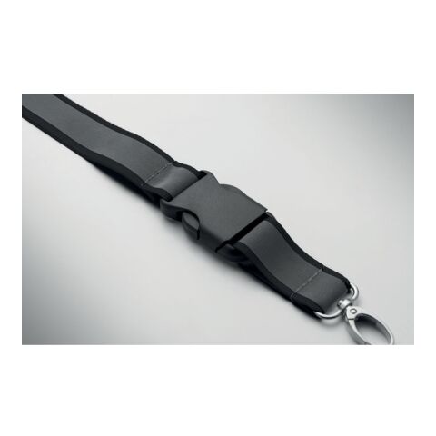 Lanyard réfléchissant en RPET noir | sans marquage | non disponible | non disponible | non disponible