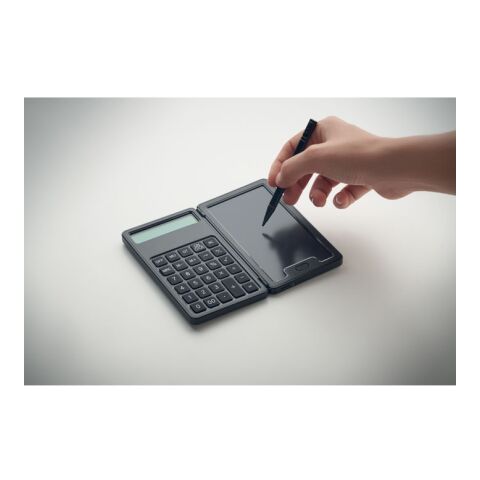 Calculatrice avec tablette LCD noir | sans marquage | non disponible | non disponible | non disponible