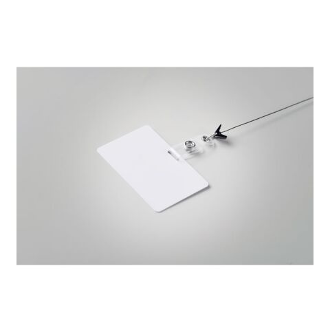 Badge pour lanyard 54 x 86 mm blanc | sans marquage | non disponible | non disponible | non disponible