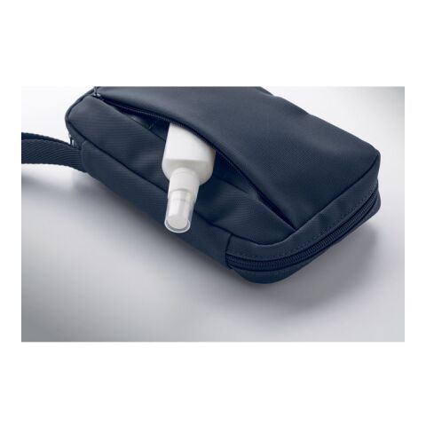 Trousse de toilette 600D RPET Marine foncé | sans marquage | non disponible | non disponible | non disponible