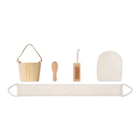 Coffret de bain baquet en bois bois