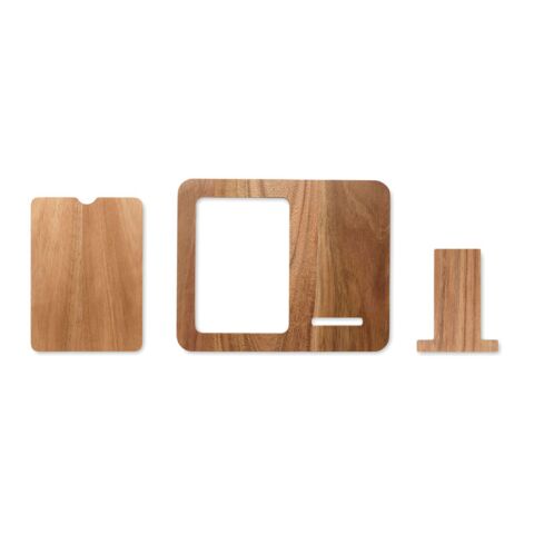Cadre acacia et chargeur 15W bois