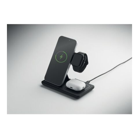Chargeur pliable 3-en-1 15W noir