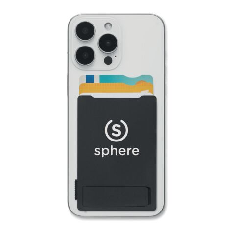 Porte-cartes et support magnétique noir