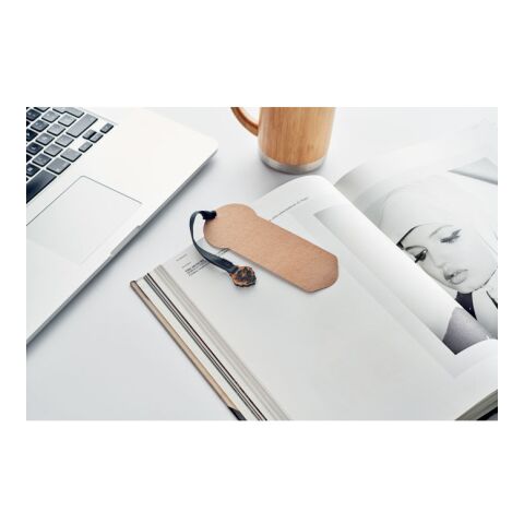 Un marque page personnalisé écologique beige | sans marquage | non disponible | non disponible