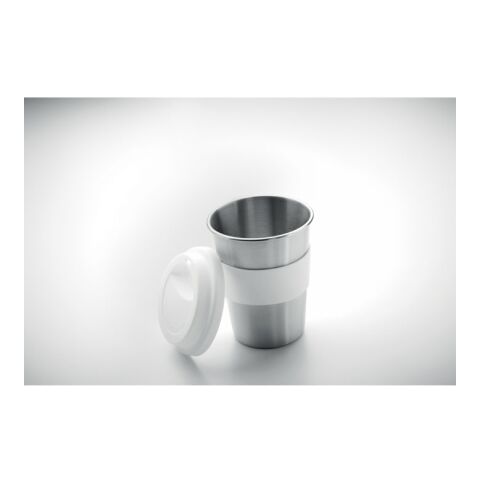 Gobelet en acier inox. 350ml blanc | sans marquage | non disponible | non disponible