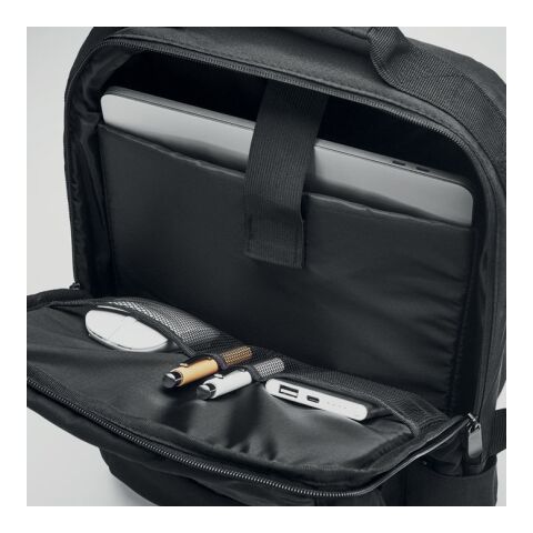 Sac à dos ordinateur 300D RPET "Singapore" noir | sans marquage | non disponible | non disponible | non disponible