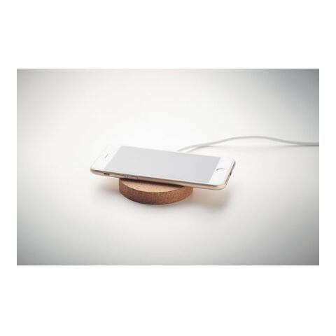 Chargeur sans fil rond beige | sans marquage | non disponible | non disponible