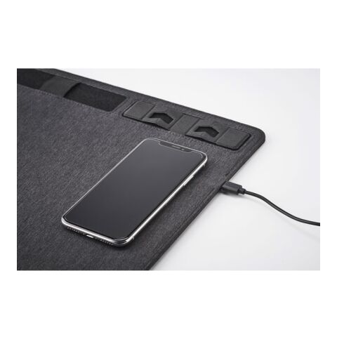Tapis de souris RPET chargeur gris foncé | sans marquage | non disponible | non disponible