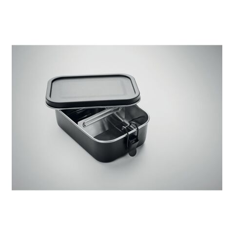 Lunch box en acier inox. 750ml noir | sans marquage | non disponible | non disponible | non disponible