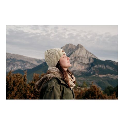 Bonnet tricoté en RPET beige | sans marquage | non disponible | non disponible